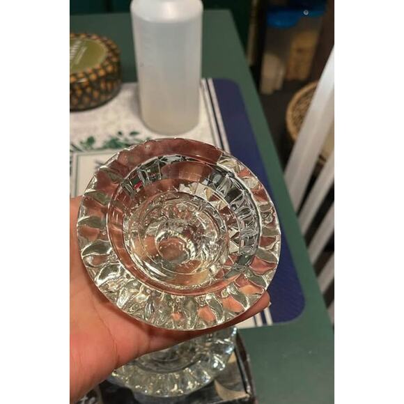 Vintage Crystallite 12 ct 3 in one Candle holder Holds 3 different sizes candle - Picture 2 of 5